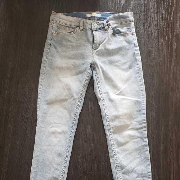DYNDNM Kate girls white wash faded jeans, size 28, slim fit - Picture 1 of 3